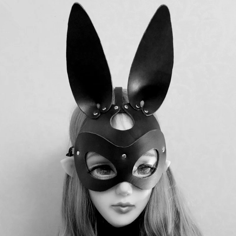 Cat Rabbit Mickey Mouse Cosplay Headgear BDSM headmask Hood Fetish Head Bondage Slave Restraint Sexy Costume Toys