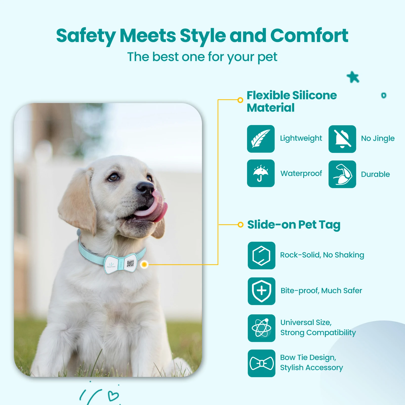Pawview QR-Код силиконовый Pet Dog ID Tag персонализированное бесплатное приложение