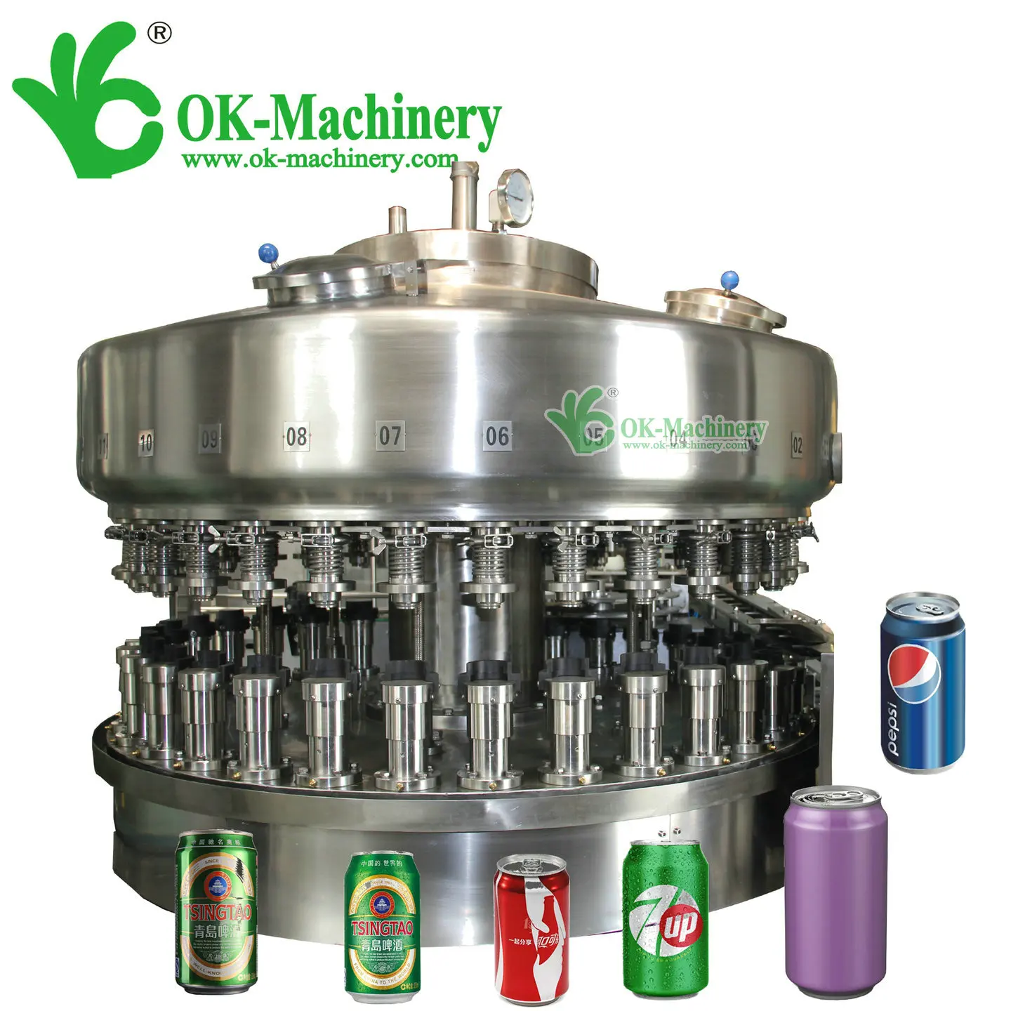 Commercial Energy Drink Can Filler / Csd Gas Water Filling Machine / Craft Beer Filling And Sealing Machine