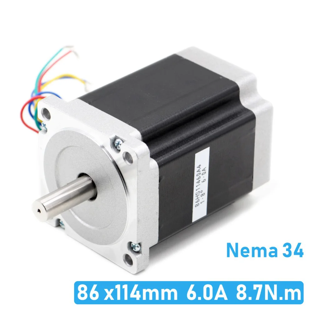  Шаговый двигатель Nema 34 с чпу 86x8 7 мм нм 6 а d14 шаговый унций/дюйм для гравировального станка высокий крутящий