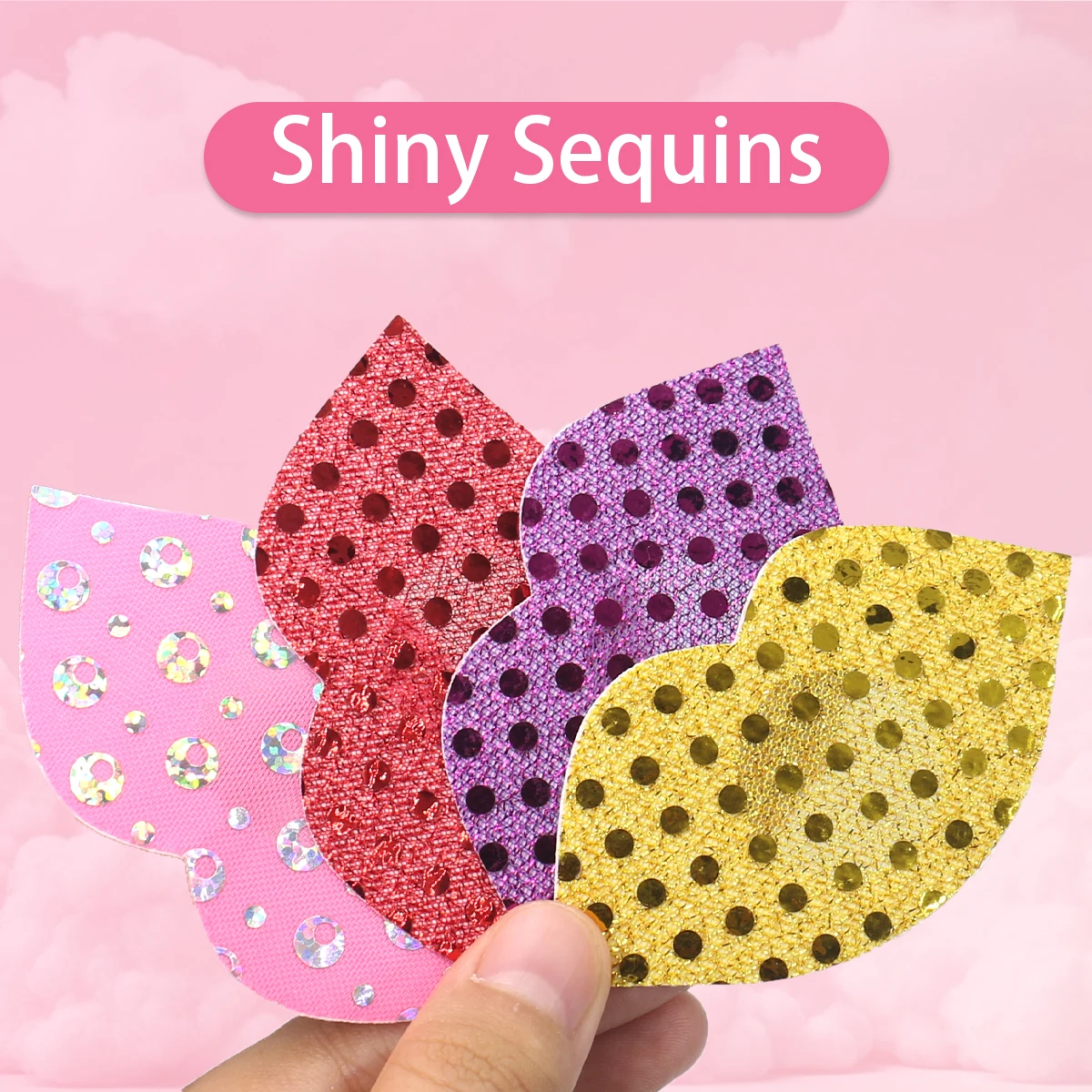 High Quality Girls Breast Cover Sexy Red Sequins Nipple Cover Lip Shape Wholesale Nipple Pasties Sexy Breast Sticker