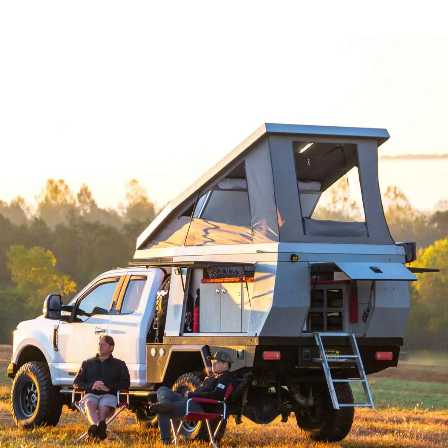 EcoCampor Popular Lie Fallow Truck Camper 4x4 Fiberglass Manley Camper Mini Truck Camper Back For Sale