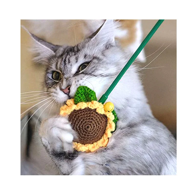  Цветок Amigurumi вязаный крючком Подсолнух игрушки ручной работы Животные
