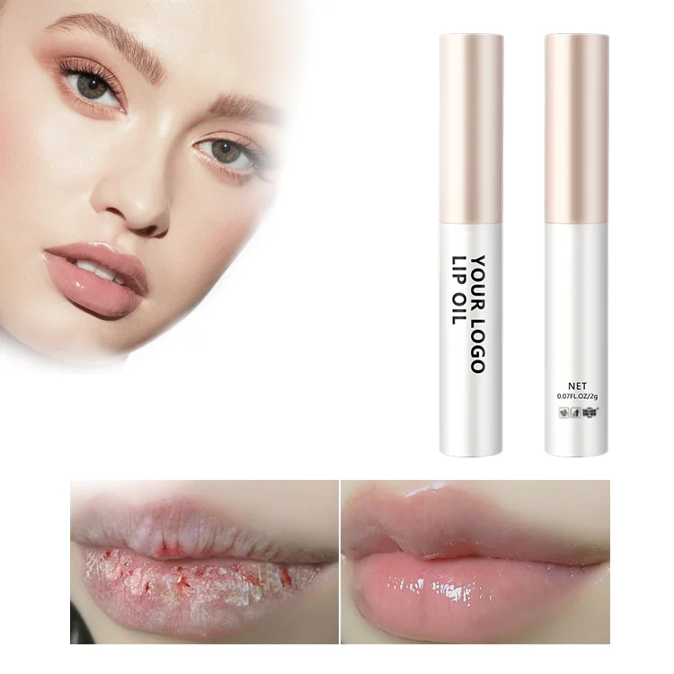 Wholesale Natural Glitter Lip Gloss vegan cruelty free custom logo lip gloss oil moisturizing makeup lip plumper oil for women