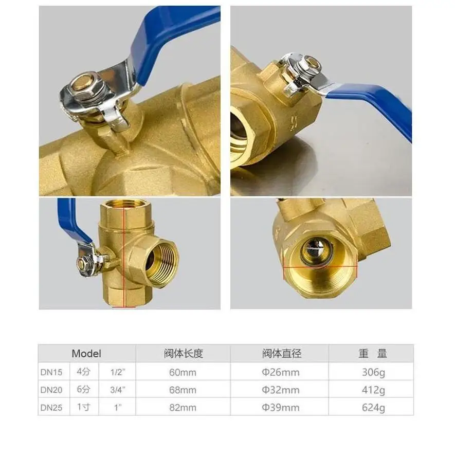 Brass Valves Ball Pipe Fittings 3way raccordo in ottone Safety Forged Steel Rotary Motorized Gate Lpg Gas Filling Valve