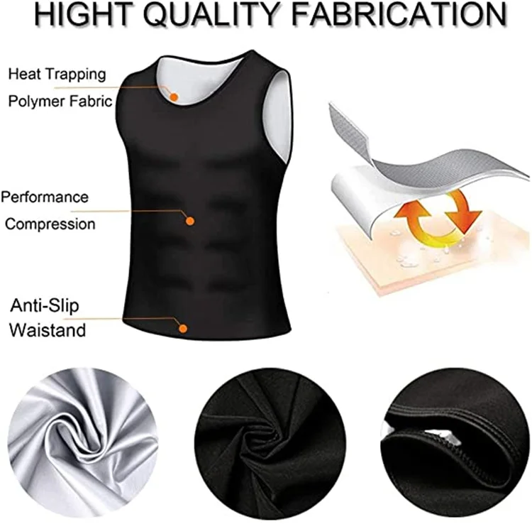 Sauna Suits Short Sleeve Compression T-shirt Workout Shirt Sweating Weight Loss Slimming Sweat Shaper Sauna Vest Sauna shirt