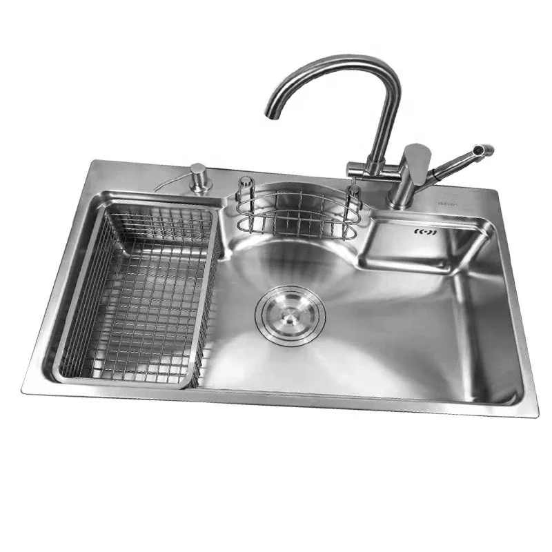 single bowl thickened 304 stainless steel kitchen sink