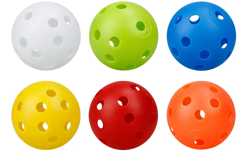 Wholesale High Quality 42mm 70mm Pickleball Airflow 26 Holes PE Hollow Golf Practice Training Balls