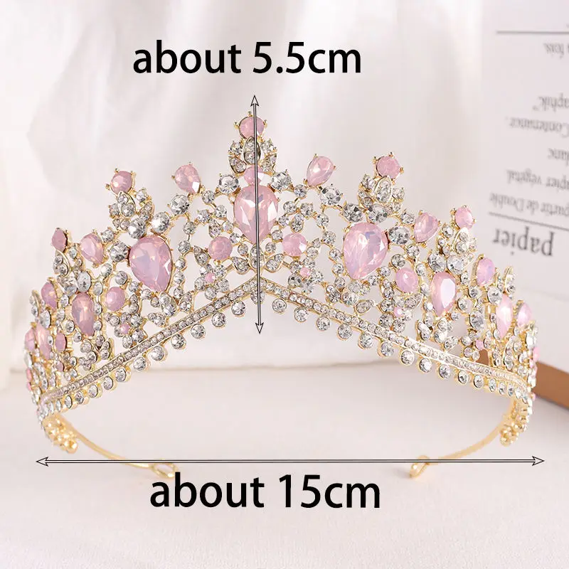 Accept ODM OEM Baroque Crowns For Queens  Luxury Rhinestone Bridal Accessoris Couronne Diadems Crystal Tiara Wedding Head Piece