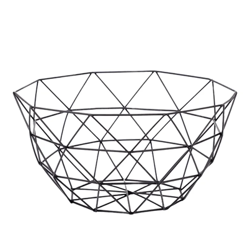 Manufacturer  Nordic living room fruit basket creative desktop snacks storage basket metal wire fruit basket