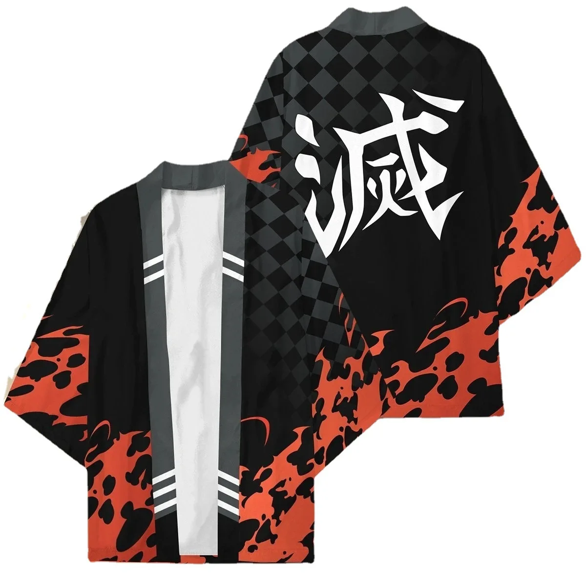 Gerenal Basic Wholesale Kimetsu No Yaiba Cos Kimono 3d Printed Short Sleeve Tshirt Kimono Cloak Coat Pajamas Cosplay Clothes