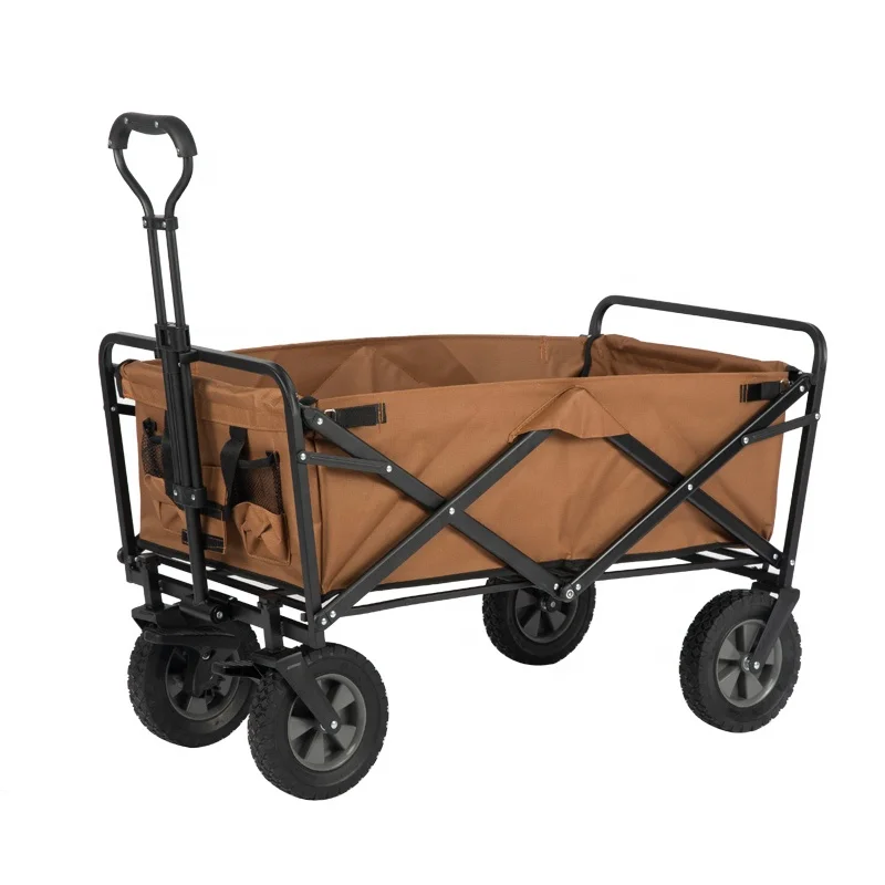 Hot Sale Folding Steel Wagon Outdoor Garden Cart Utility Beach Fishing Wagon Hand Carts