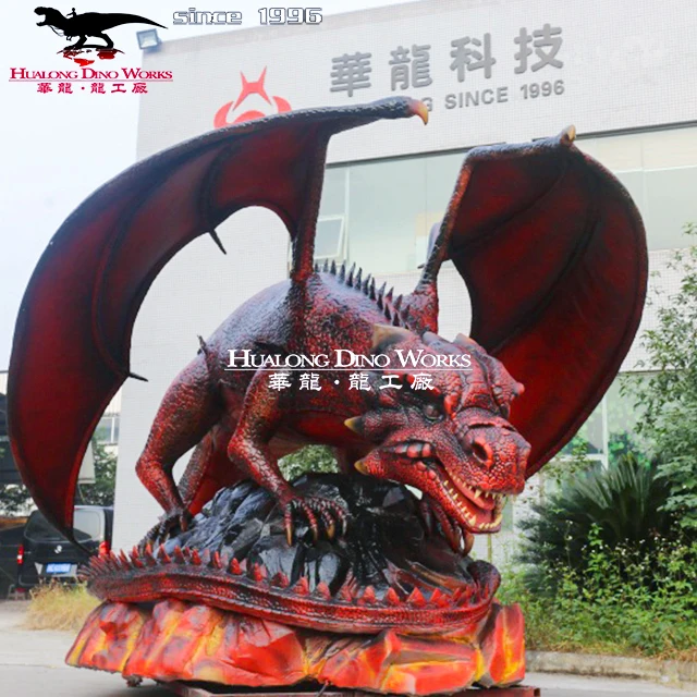 High Simulation Walking Dragons Model Animated Dragon Statues for Sale
