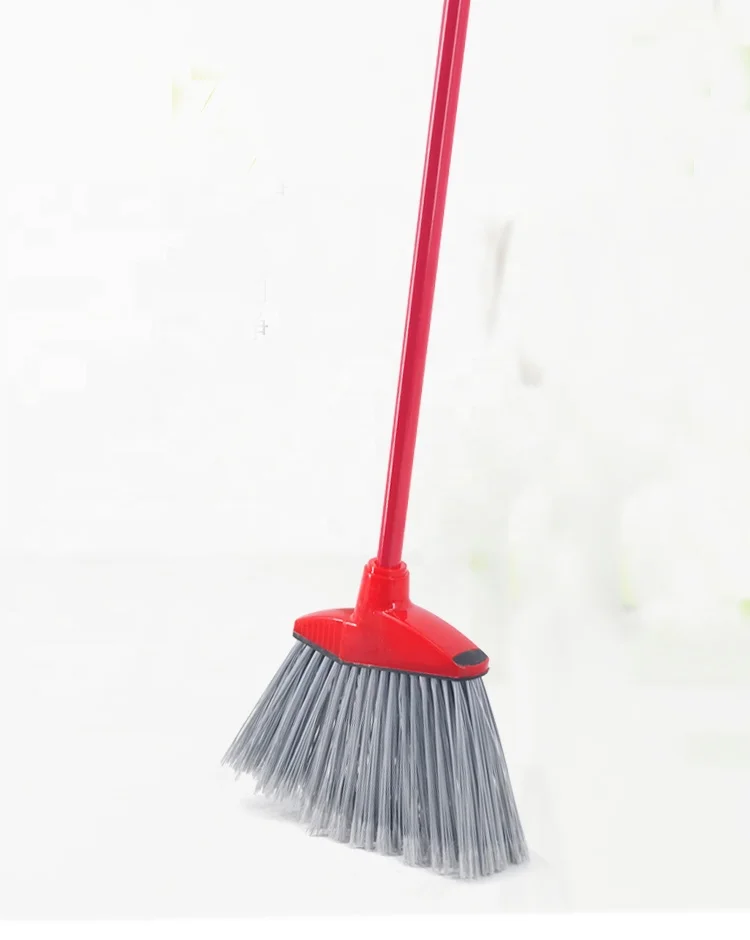 HQ0129 USA supermarket large clean angle broom with metal broom handles