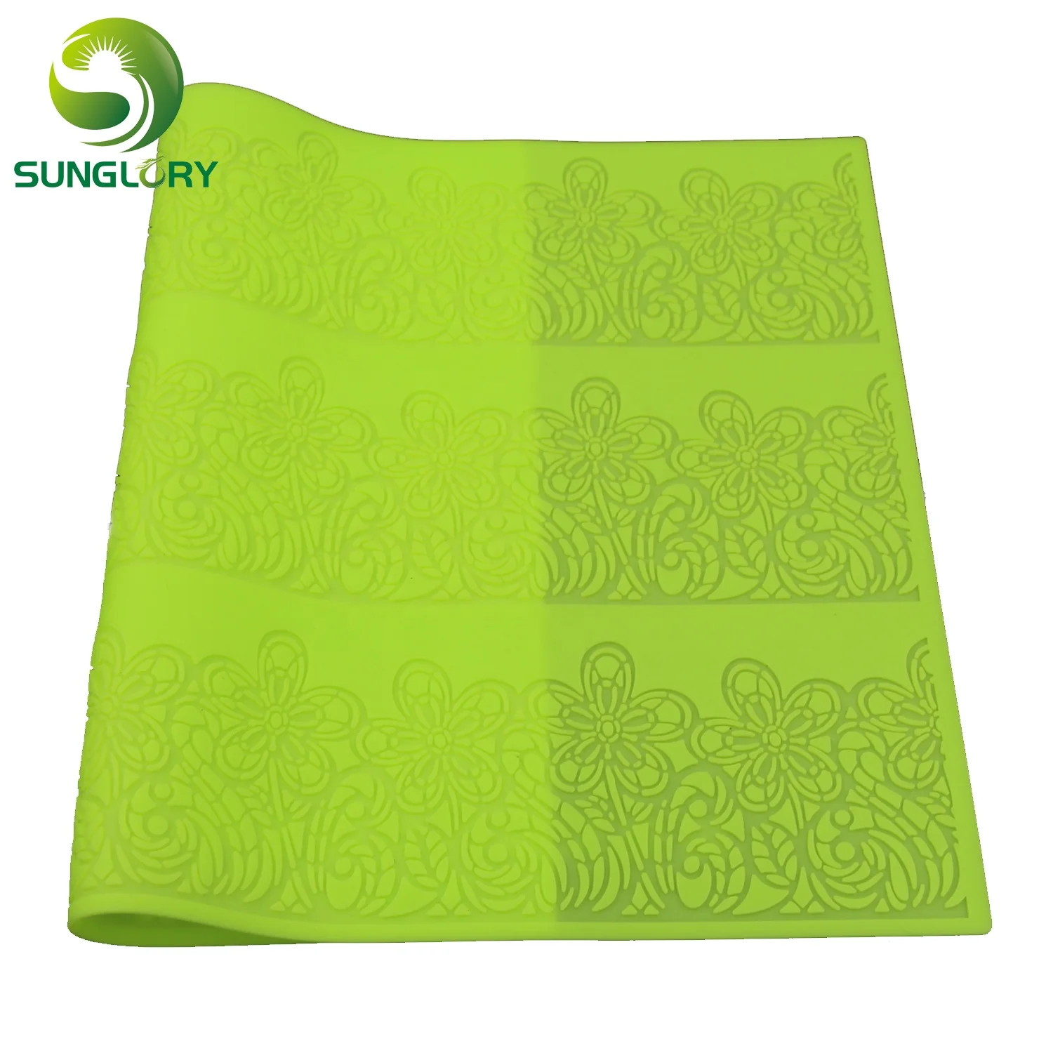 С цветочным рисунком с кружевным краем для выпечки тортов помадной начинкой декоративная кухонная цветы нарядное кружевное хлеба Цвет Зеленый