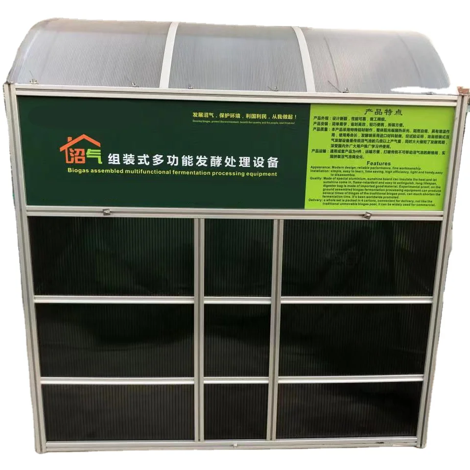 Wholesale Mini Biogas Digester 3.4m3 Assembly Portable Mini Home Biogas Digester Small Size Food Residue Biogas Digester