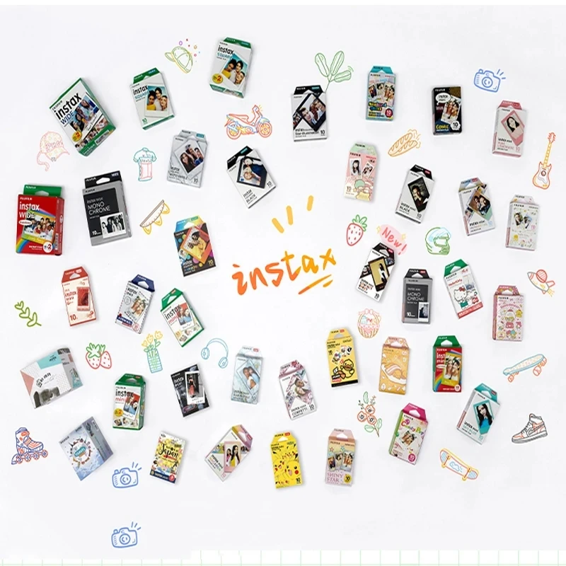 Фотобумага Fujifilm Fuji Instax Instant, 20 листов, 5 дюймов, широкая белая пленка для Fuji Instant Camera 300/200/210/100/500AF