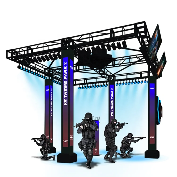 Immersive Virtual Reality Room 9D Simulator Game 4 Players CS VR Shooting Game Machine