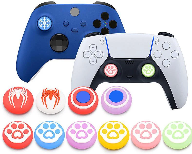 Switch Joystick Cap Cute Animal Shape Button Cap Nintendo NS Gamepad Joystick Protective Silicone Cap