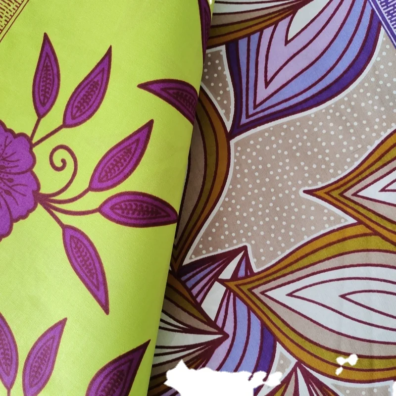 ZHAORUN 100% polyester super java veritable block wax printed khanga clothing fabric hitarget sanhe