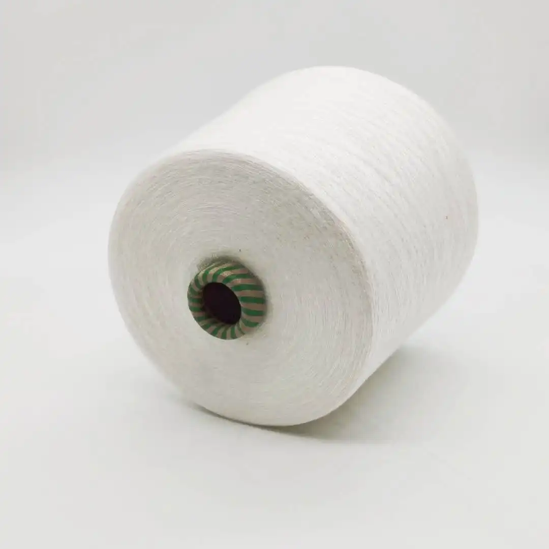 High elastic rabbit wool like core spun yarn viscose and nylon and polybutylece terephthalate blended yarn 28S/2,48NM/2