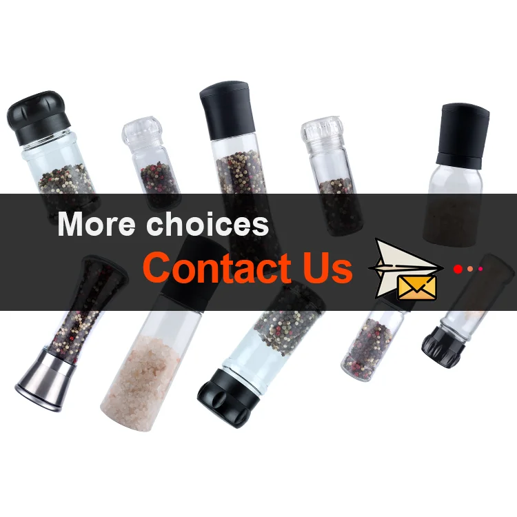 Factory sell  mill glass jar manual salt spice pepper grinder