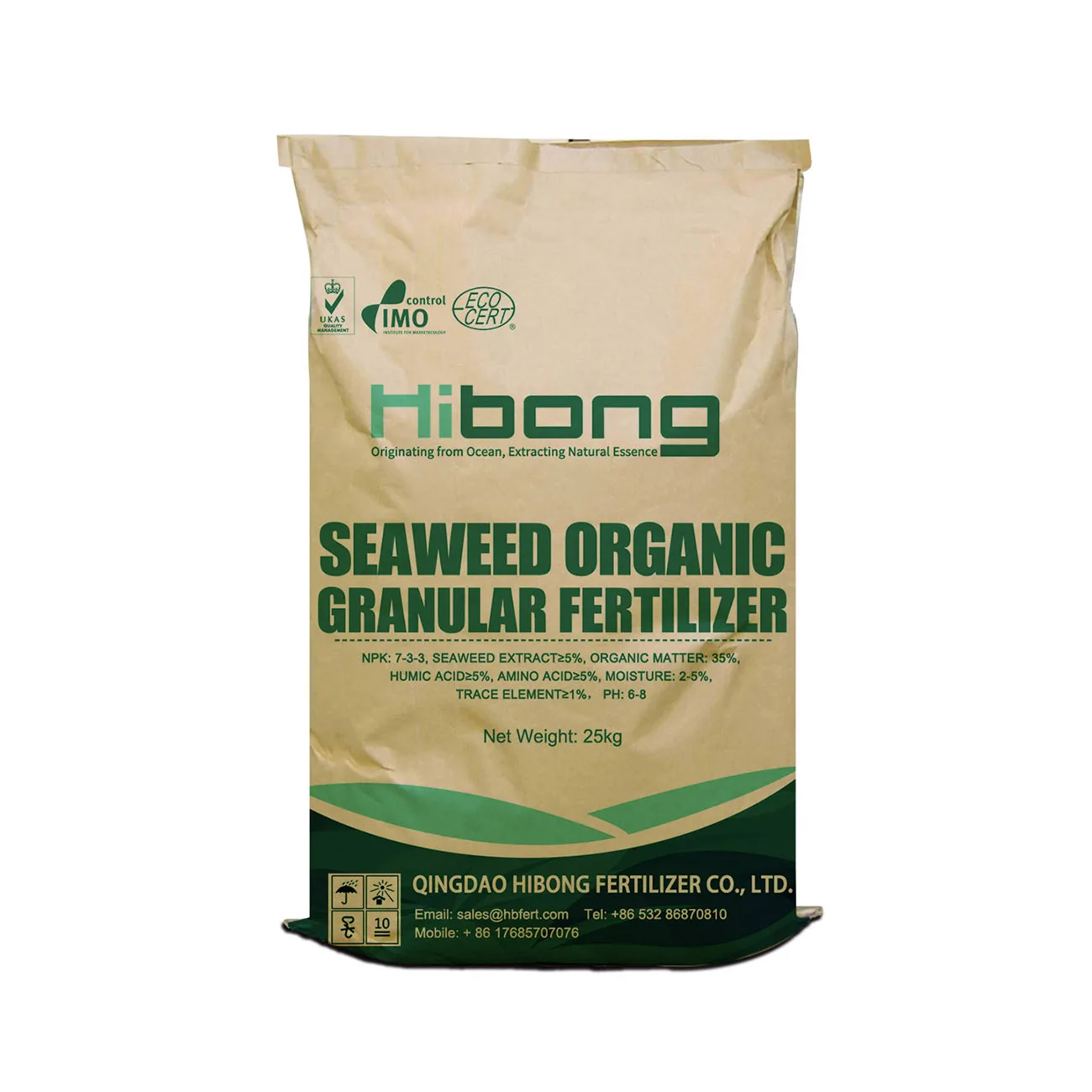 Seaweed 7-3-3 Npk Water Soluble Granule Fertilizer For Vegetables