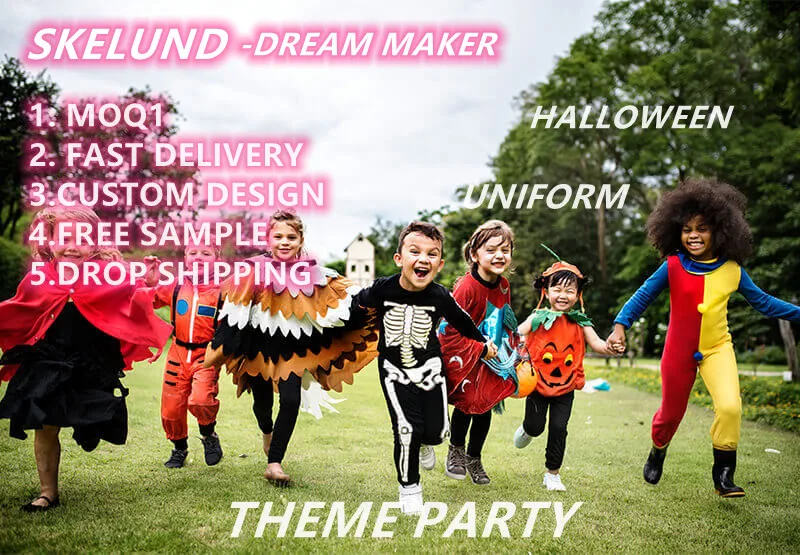 Custom Kids Halloween Costume Kids School Army Cheer Pilot Uniform Superhero Character Dress Up Party Costumes For Kids