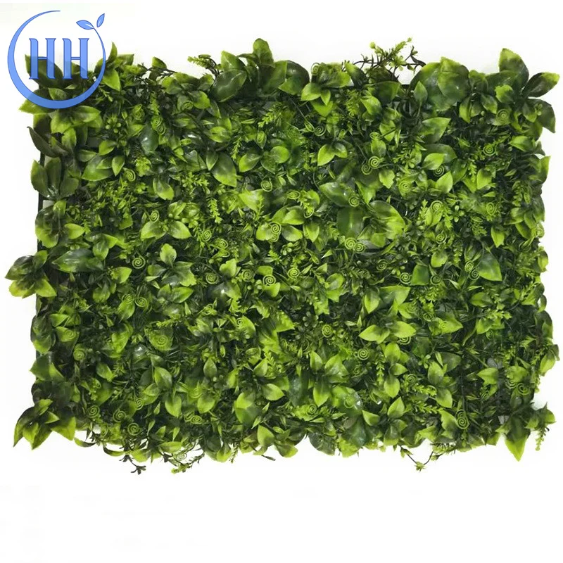 UV Protection Plastic Decorative Backdrop Grass Wall Artificial Plant for Wall yellow pampas Green Home Balcony Garden