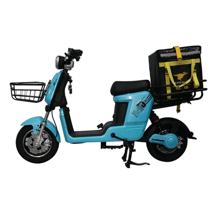 Factory price cheap food pizza delivery scooter 400w 48v motor electric delivery bike e bicycle