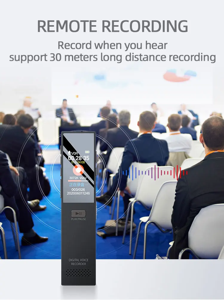 portable recording pen Digital Sound Audio Dictaphone Voice Activated Recording Device With Playback