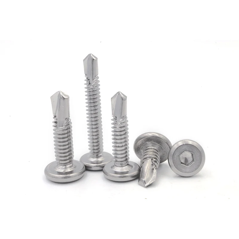 OEM Customized stainless steel flat head allen furniture screw hexagon socket self-drilling screws