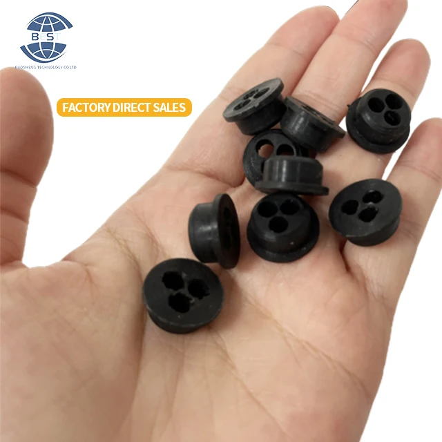 Factory hot sale 11.5mm can be customized caliber high elasticity insulated three-hole rubber plugs