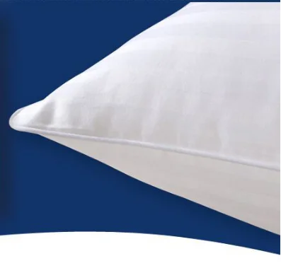 stripe jacquard fabric cotton neck pillow fashion soft pillow Hot Sale Luxury White Goose Down Standard Feather Pillow