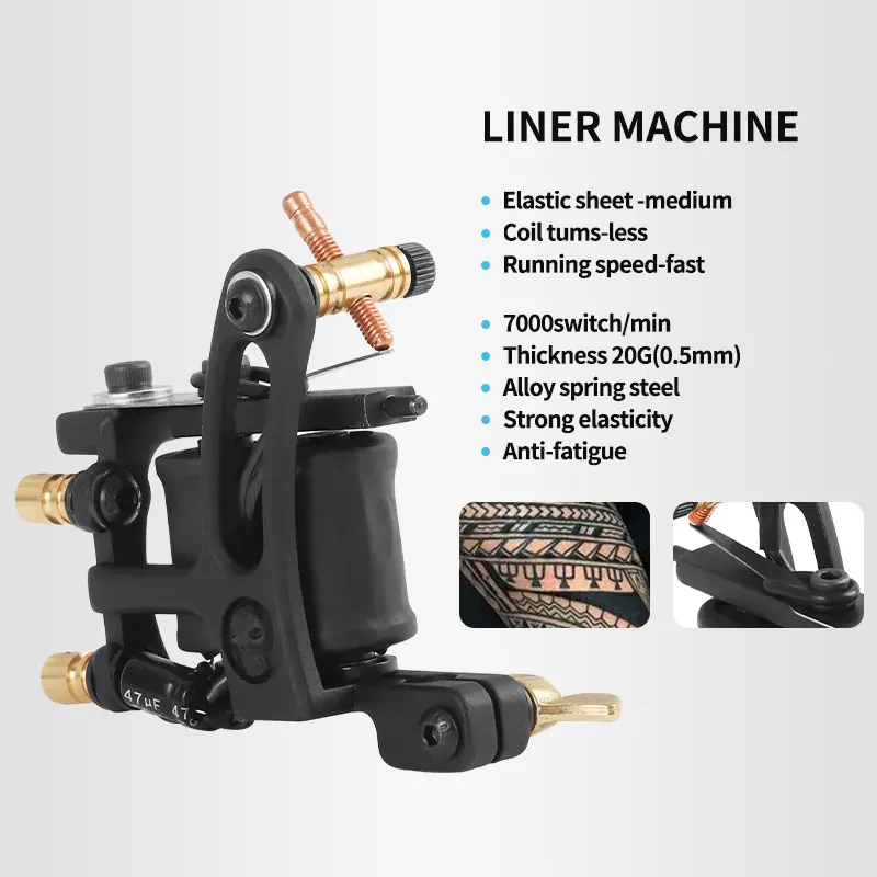 High Quality Professional 10 Wraps Coil Tattoo Machines For Liner And Shader Machine Artist Tattoo Supplies