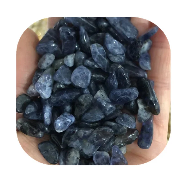 Bulk wholesale 7-9mm Premium spiritual cordierite crystals gemstone natur blue iolite crystal chips for Decor