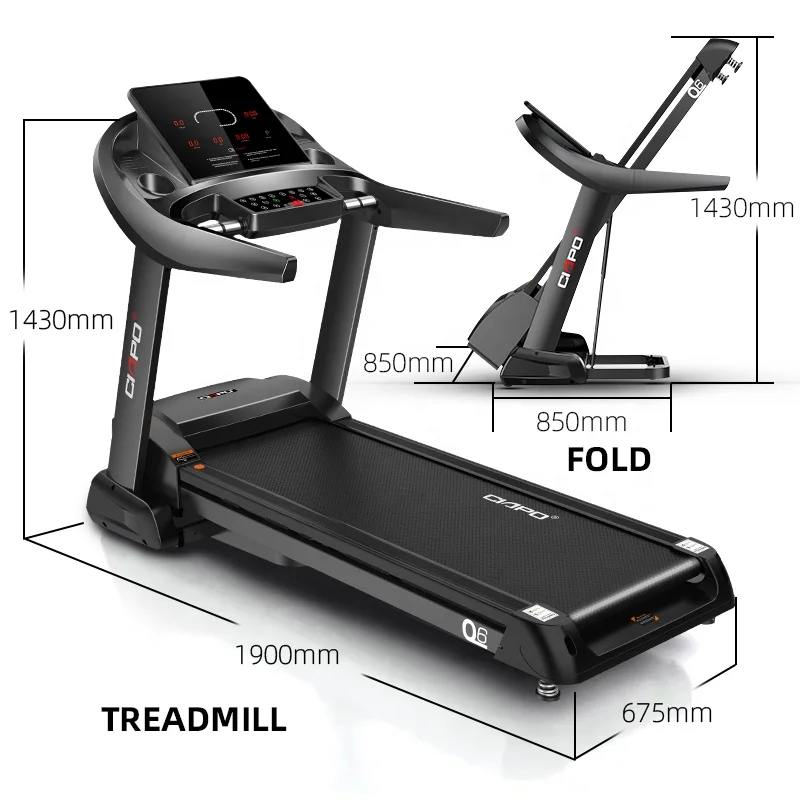 
New Design 2019 AC Motor Commercial good Treadmill, Touch Screen Motorized Treadmill Treadmill Machine Gym Equipment 