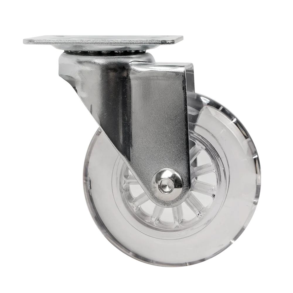 35mm 50mm 75mm Chrome Caster For Furniture Chair Trolley and Device Swivel Fixed Brake available small wheels Dining car casters