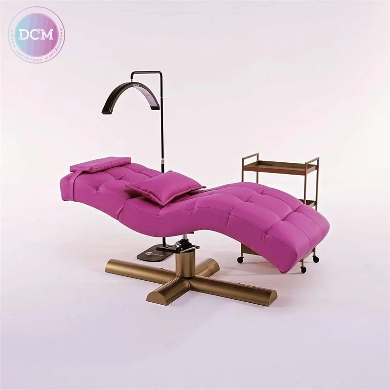 beauty nail salon furniture set custom curved topper lash extension bed for facial spa massage table