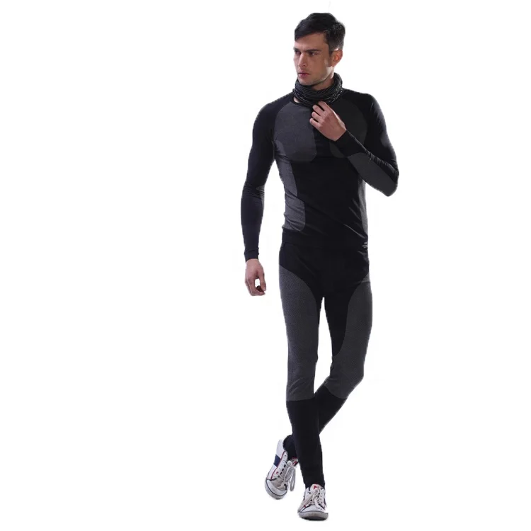 
Wholesale men sleepwear long johns long polyester spandex thermal sport underwear 