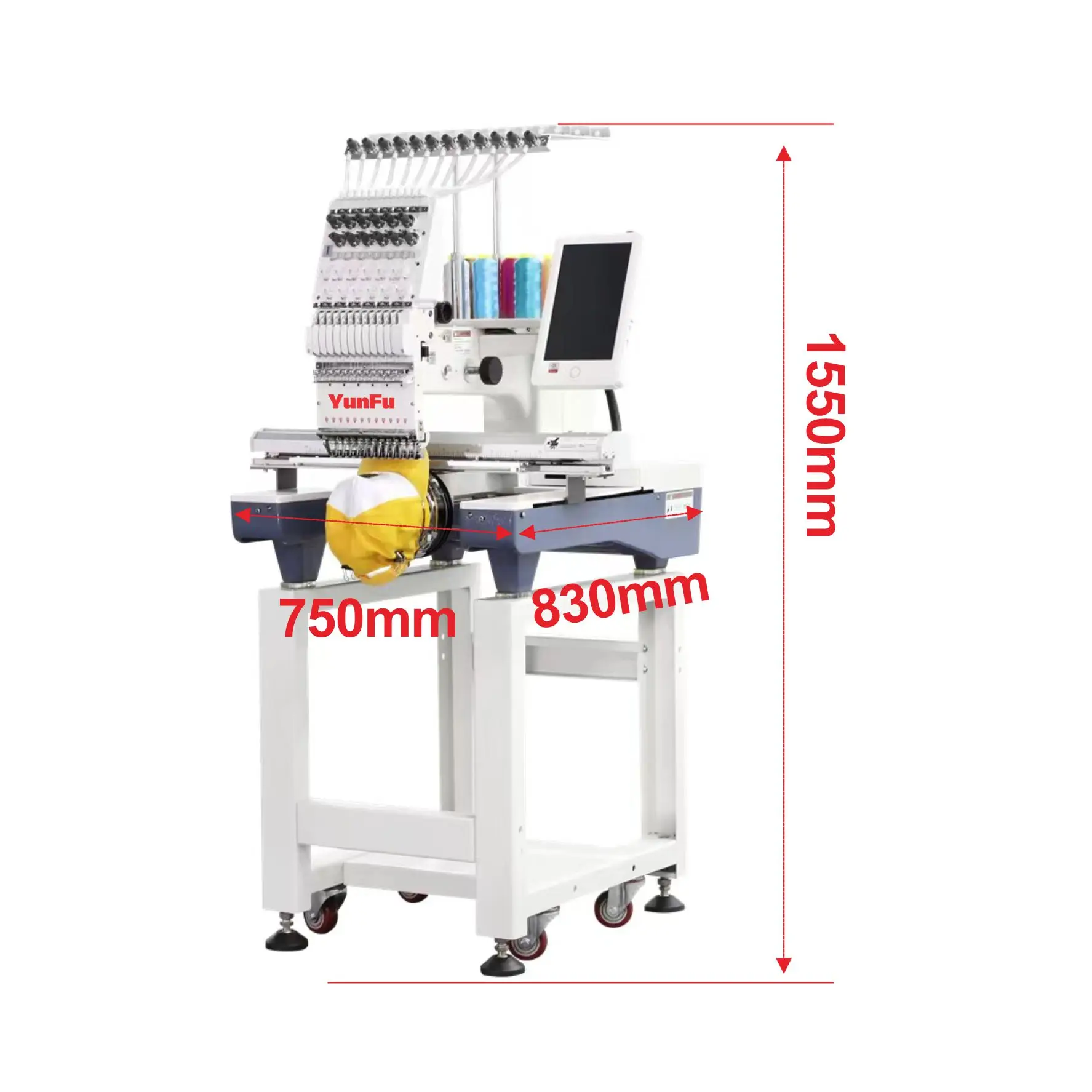Mini MT-1201 Save space High Quality Long Service life Embroidery machines Embroidery Machine for cap/tshirt/flat made in China