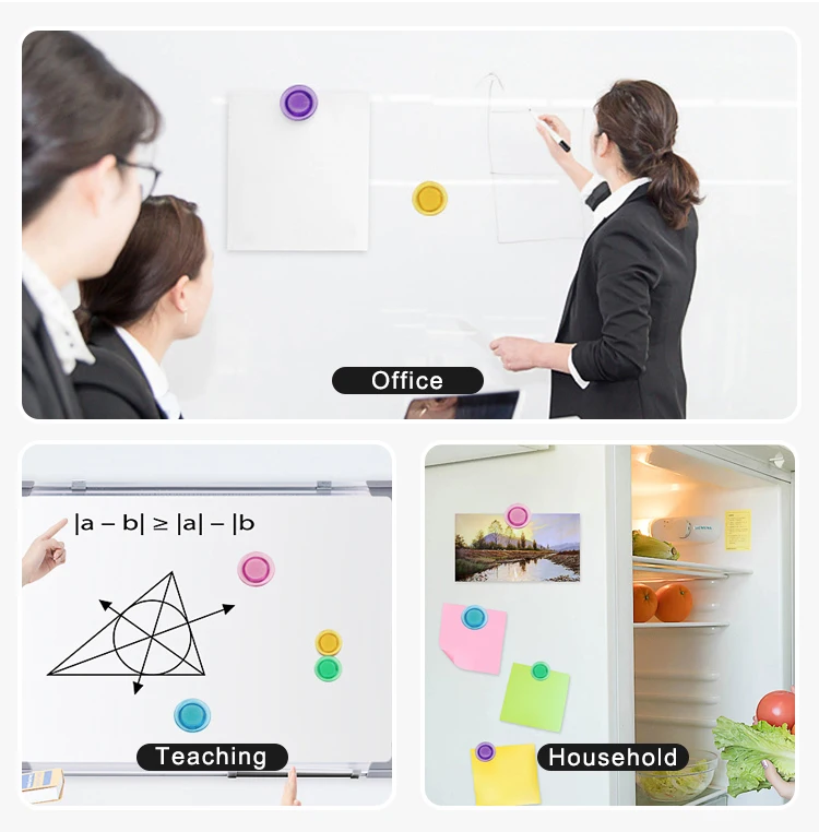 2cm 3cm 4cm colorful Round plastic fridge magnets button/Whiteboard Magnet