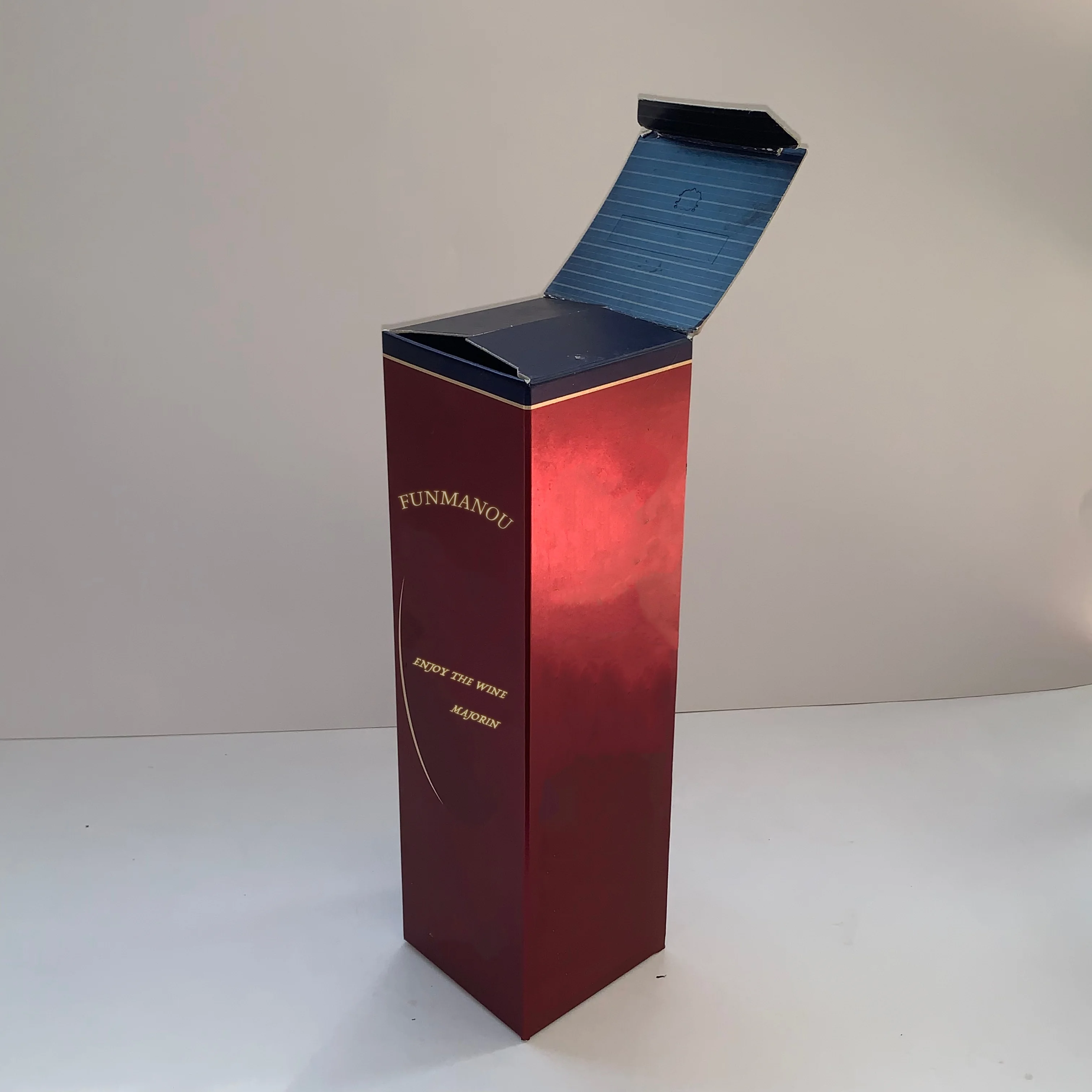 High Quality Luxury Custom Logo Size Champagne Wine Gift Box Foldable Paper Packaging Box Custom Wine Bottle Box