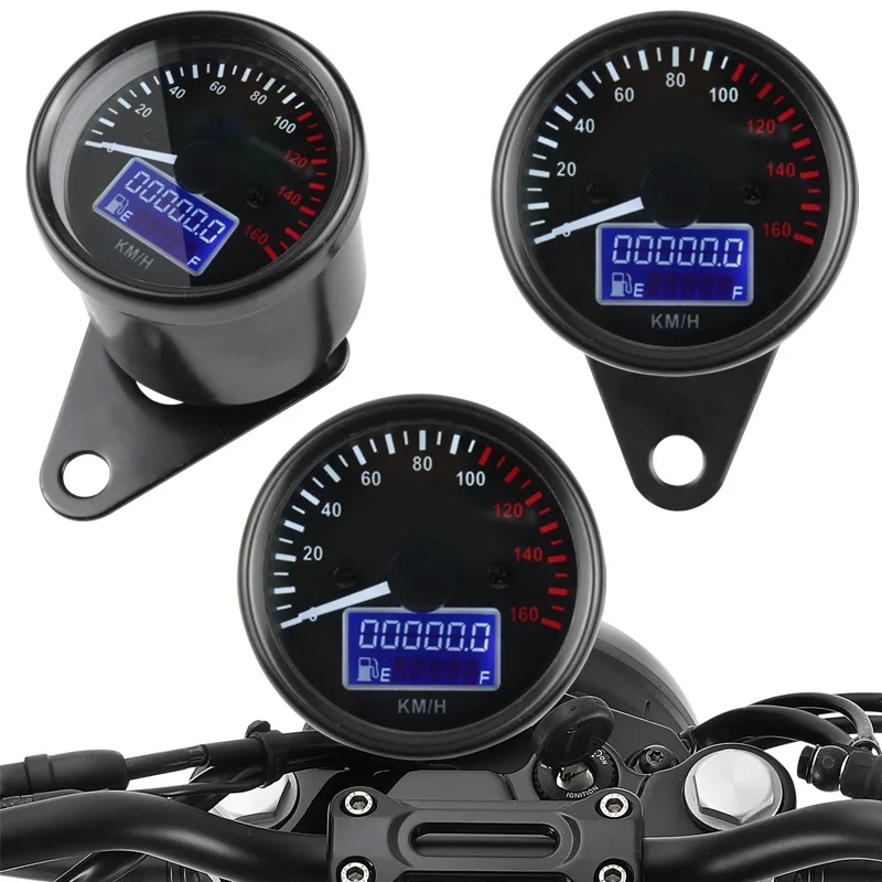 Motorcycle modified instrument LCD tachometer odometer speedo