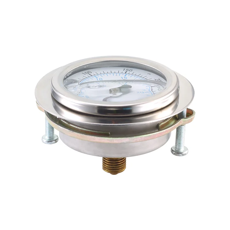 Back Connection with band edge Oil-Filled pressure gauge for Measuring Fluid Environment