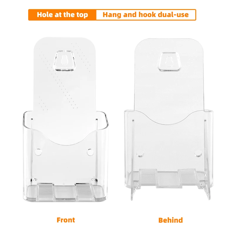Acrylic Brochure Holder Slant Back Design, Clear Display Stand, Plastic Table Stand Sign Holder,Pamphlet Holder Flyer Holder