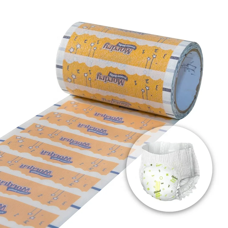 Оптовая продажа, логотип на заказ, детские подгузники WINGS, сырье, фронтальная лента для подгузников