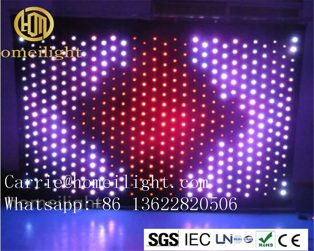  Светодиодная видеозанавеска P10cm 3*4M RGB vison