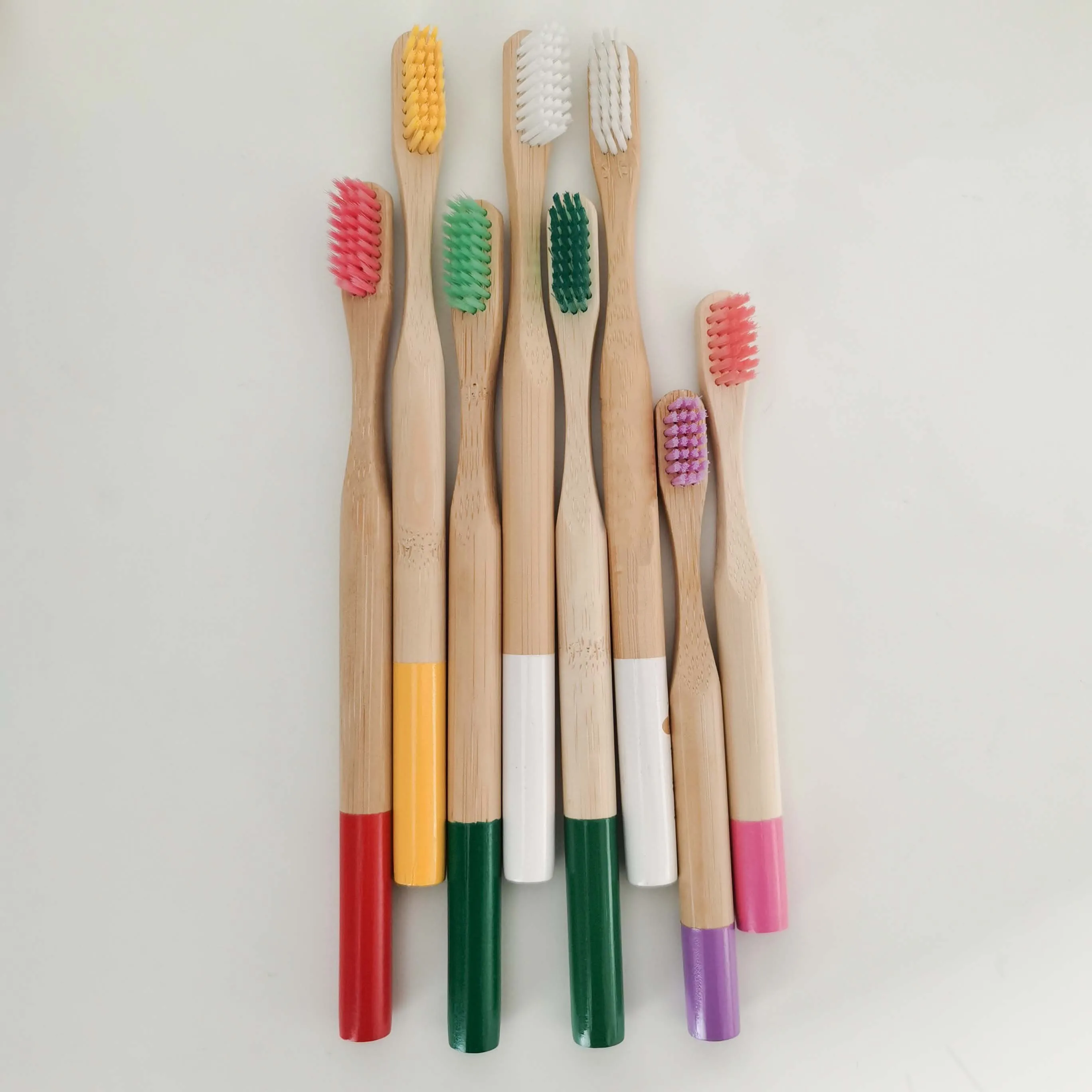 Natural bamboo soft bristle charcoal toothbrush 100% biodegradable toothbrush with bamboo case