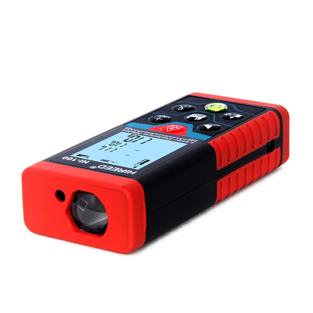 HIREED laser distance meter 100m laser tape range finder build measure